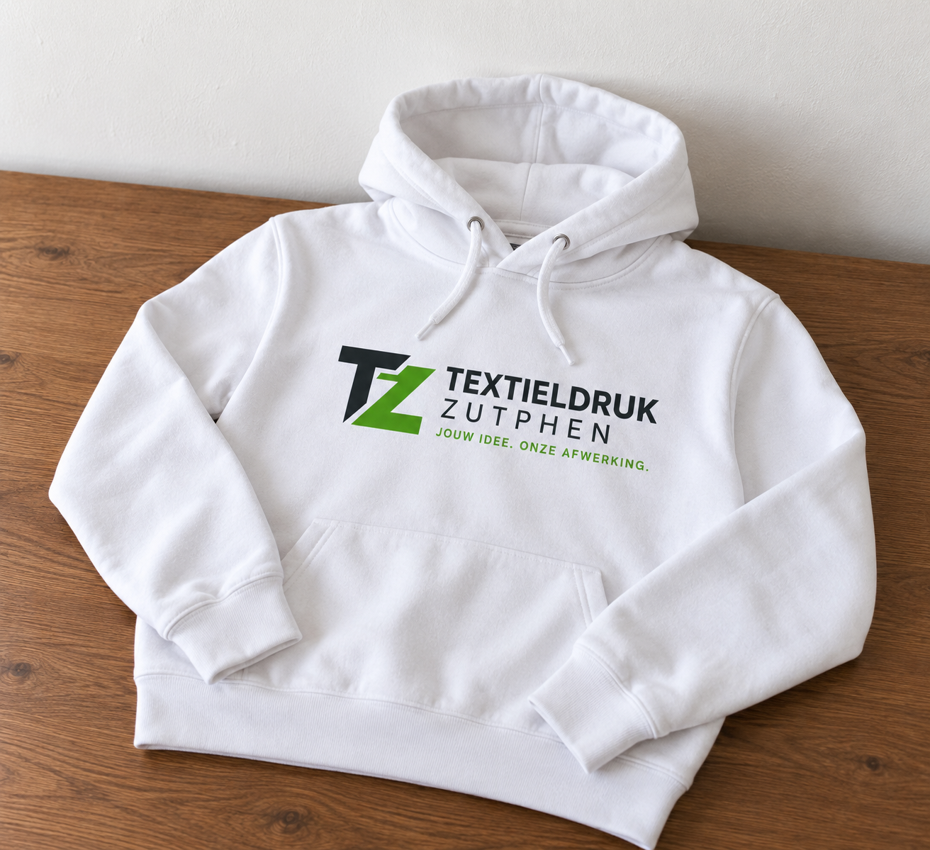 Bedrukte hoodie van Textieldruk Zutphen